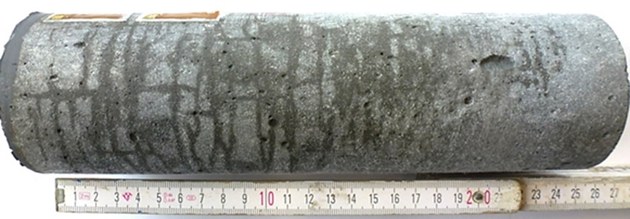 Cracked SHCC specimen after an impact tensile test in the Hopkinson bar